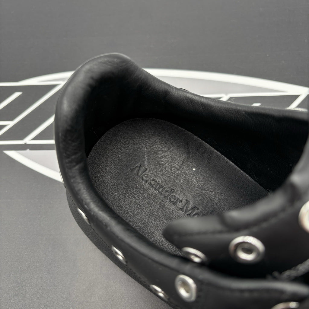 Size 43.5 (10.5 US) Alexander McQueen ' Black Silver Eyelets ' | GREAT COND!
