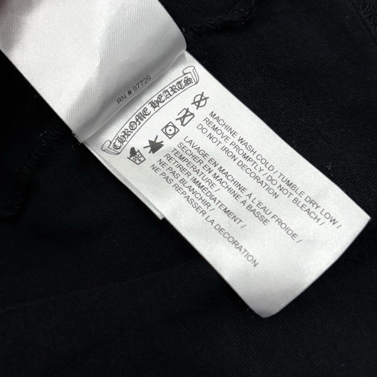 Size XL - Chrome Hearts Scroll Logo T- Shirt ' Black ' | EXCELLENT!