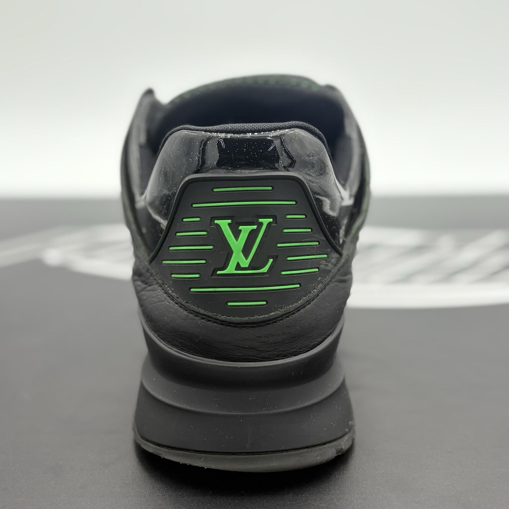 Size 7.5 LV (8.5-9 US) Louis Vuitton Digital Zig Zag Sneaker ' Black Green '