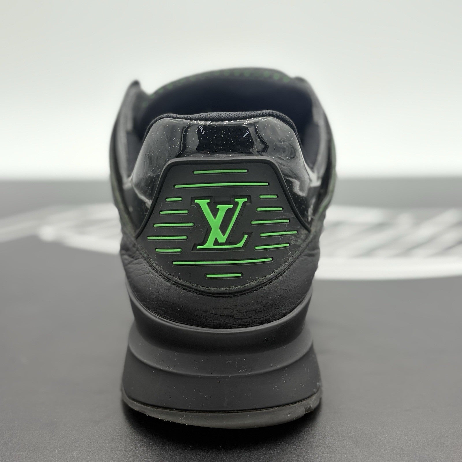 Size 7.5 LV (8.5-9 US) Louis Vuitton Digital Zig Zag Sneaker ' Black Green '