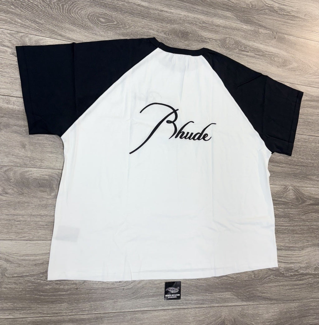 Size Small - Rhude Logo Embroidered Cotton T-Shirt ' Vintage Black ' | NEW!