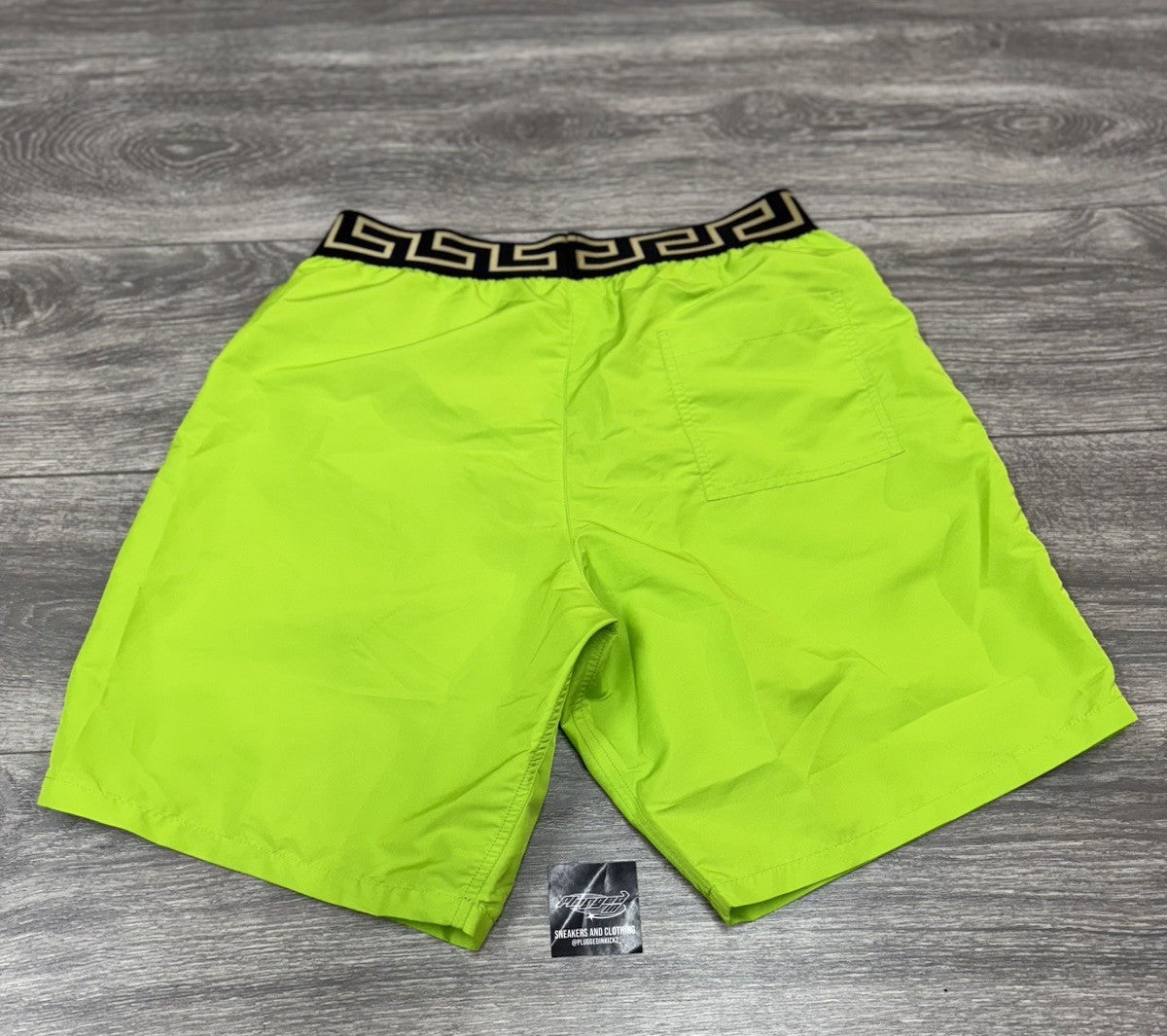 Size 4 - Versace Greca Border Boardshorts ' Green ' | NEW!