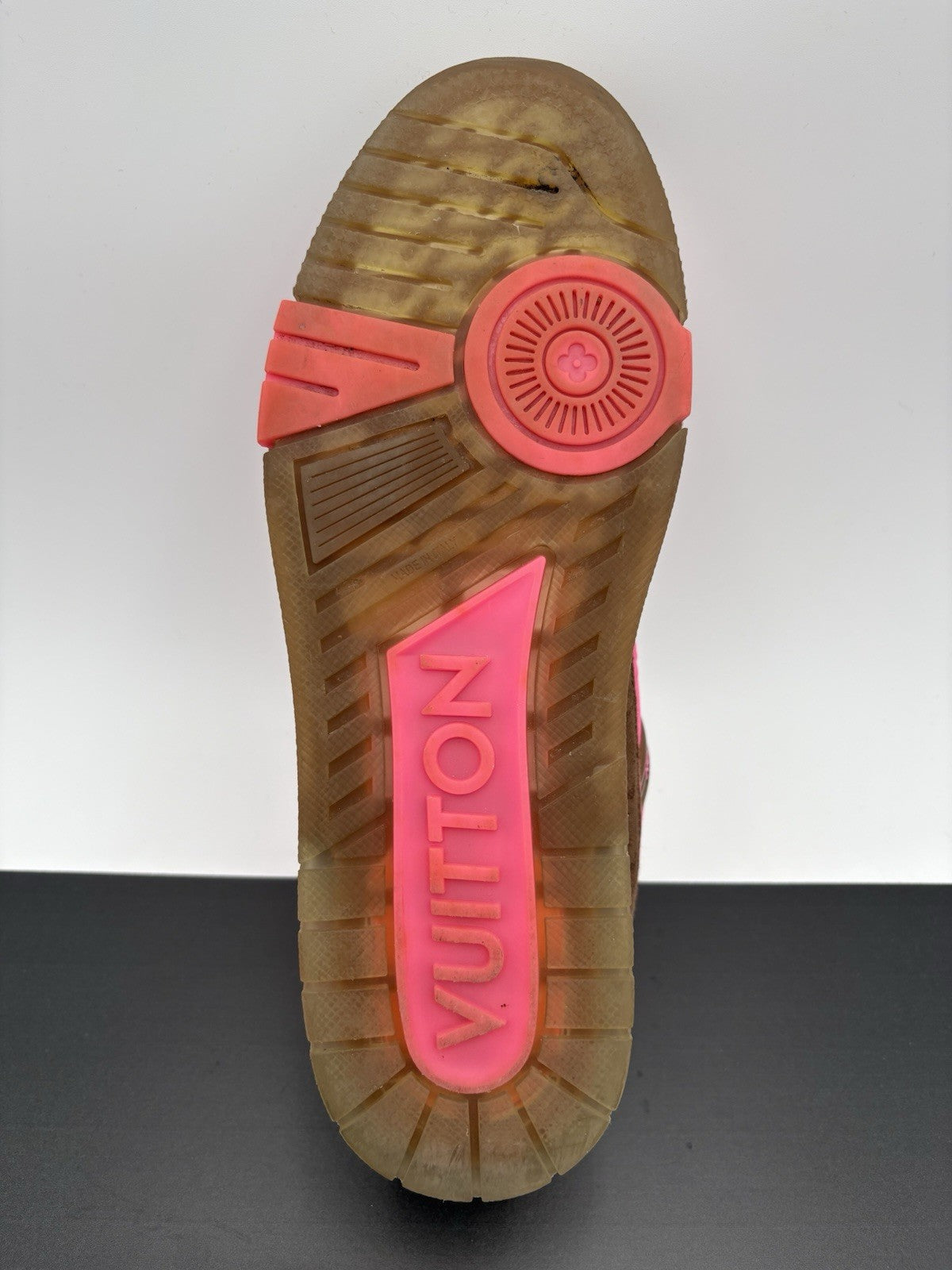 Size 8 LV (9-9.5 US) Louis Vuitton Trainer ' Pink Brown ' | GREAT CONDITION!