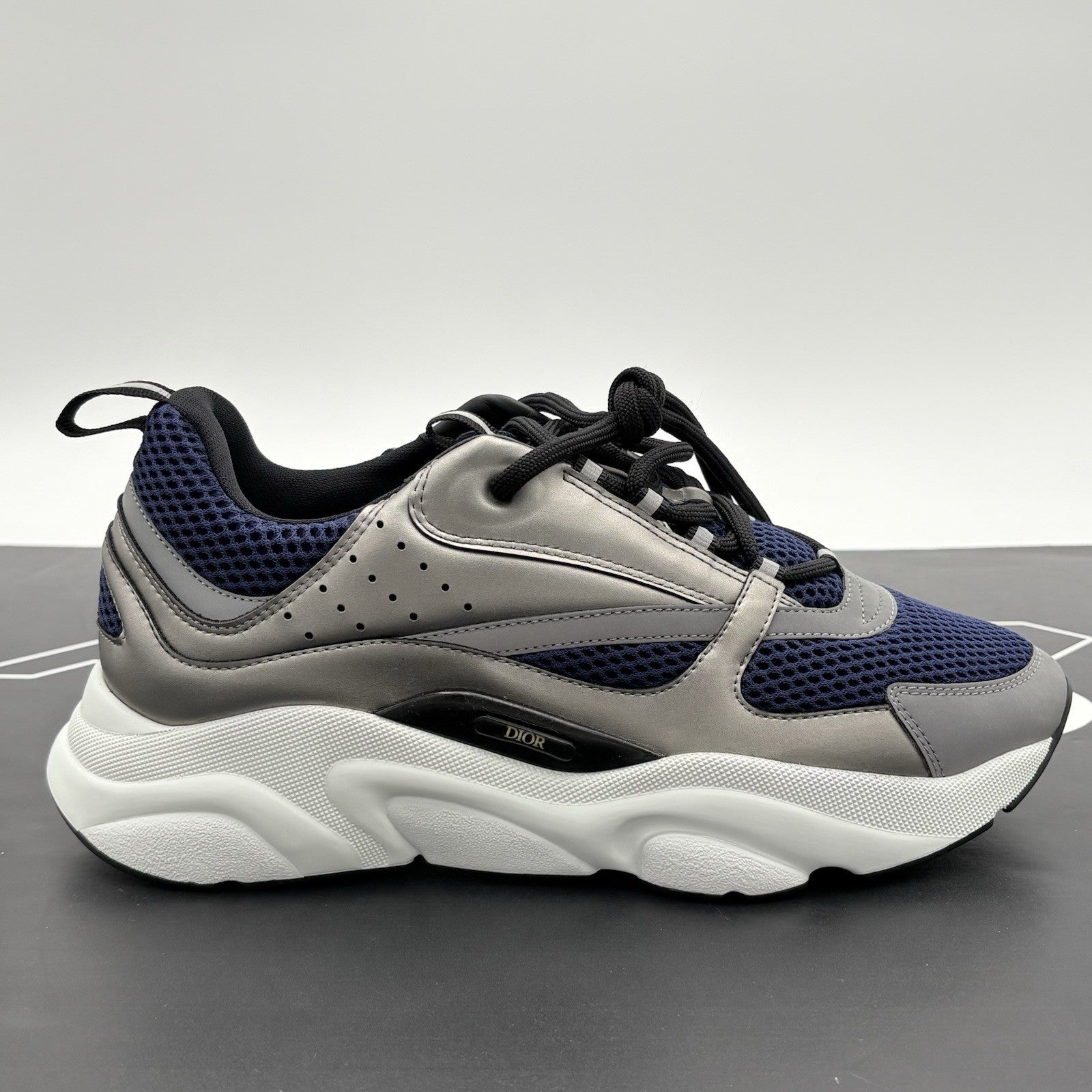 Size 43 (10 US) - Dior B22 Reflective Sneaker ' Silver Blue ' | NEW!