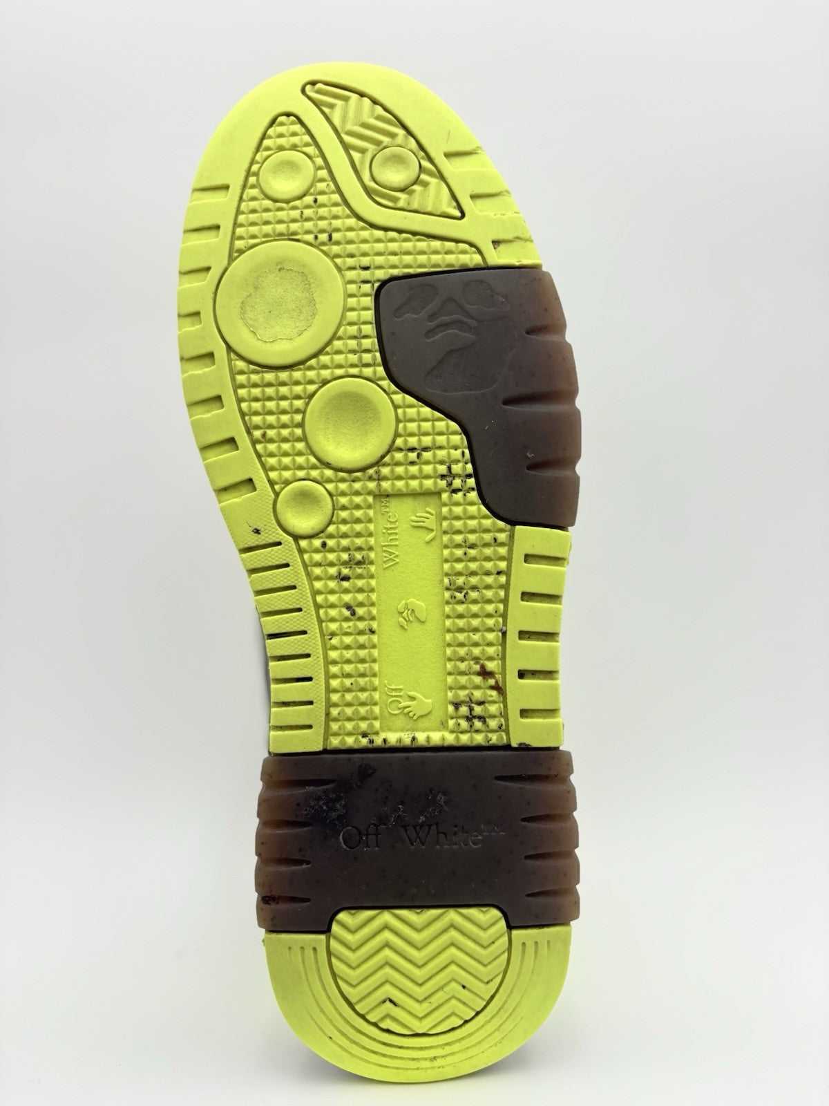 Size 43 (10 US) Off-White Out of Office ' Grey Yellow ' | GOOD CONDITION!