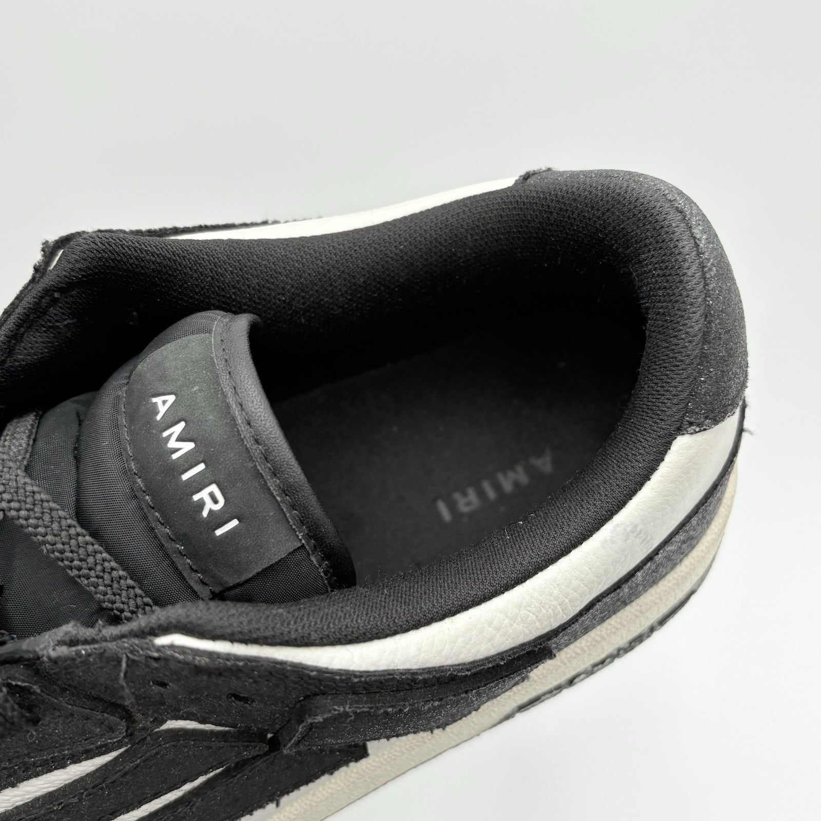 Size 46 (13 US) Amiri Skel Low Top Shimmer Sneaker ' Black '