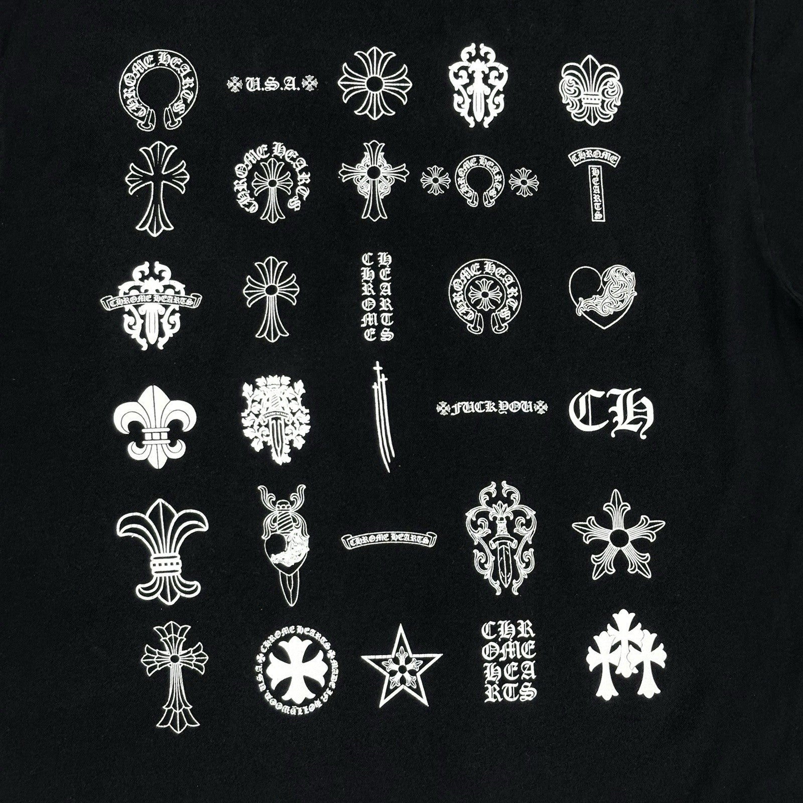 Size L - Chrome Hearts Multi Logo T-Shirt ' Black ' | GREAT CONDITION!