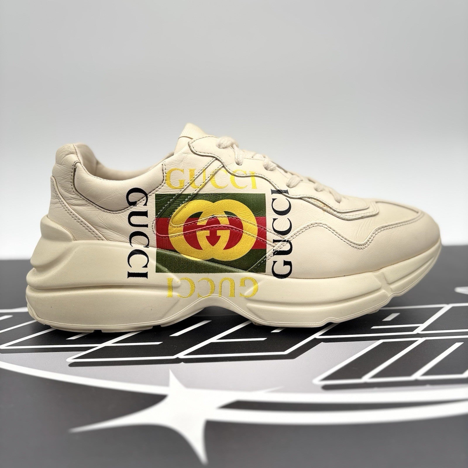 Size 7.5 G (8 US) Gucci Rhyton GG  ‘ Gucci logo ’ | GOOD CONDITION!
