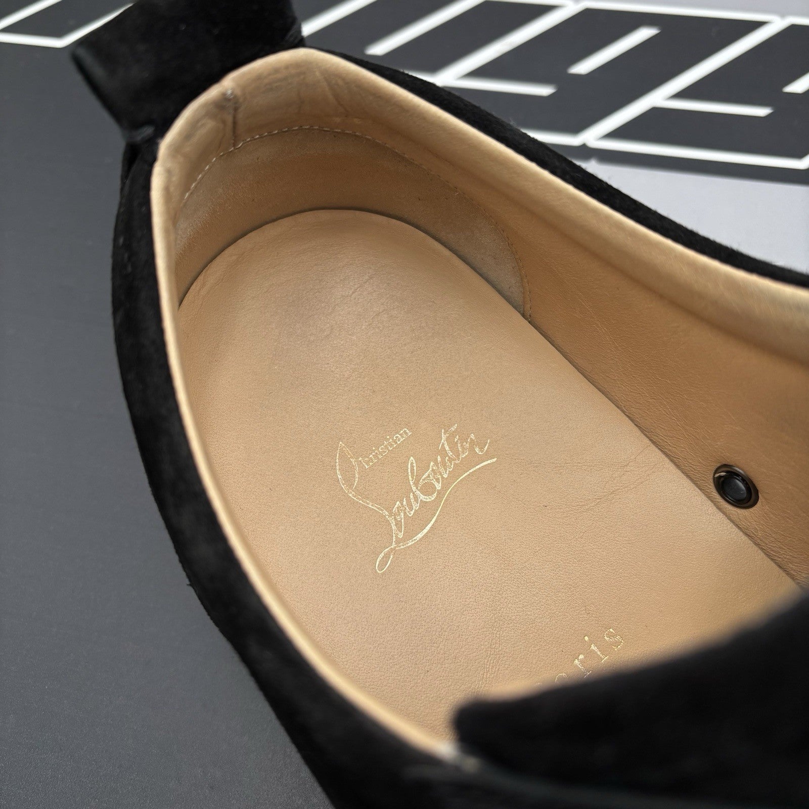 Size 46 (13 US) Christian Louboutin Low Spiked  ' Black ' | GREAT!