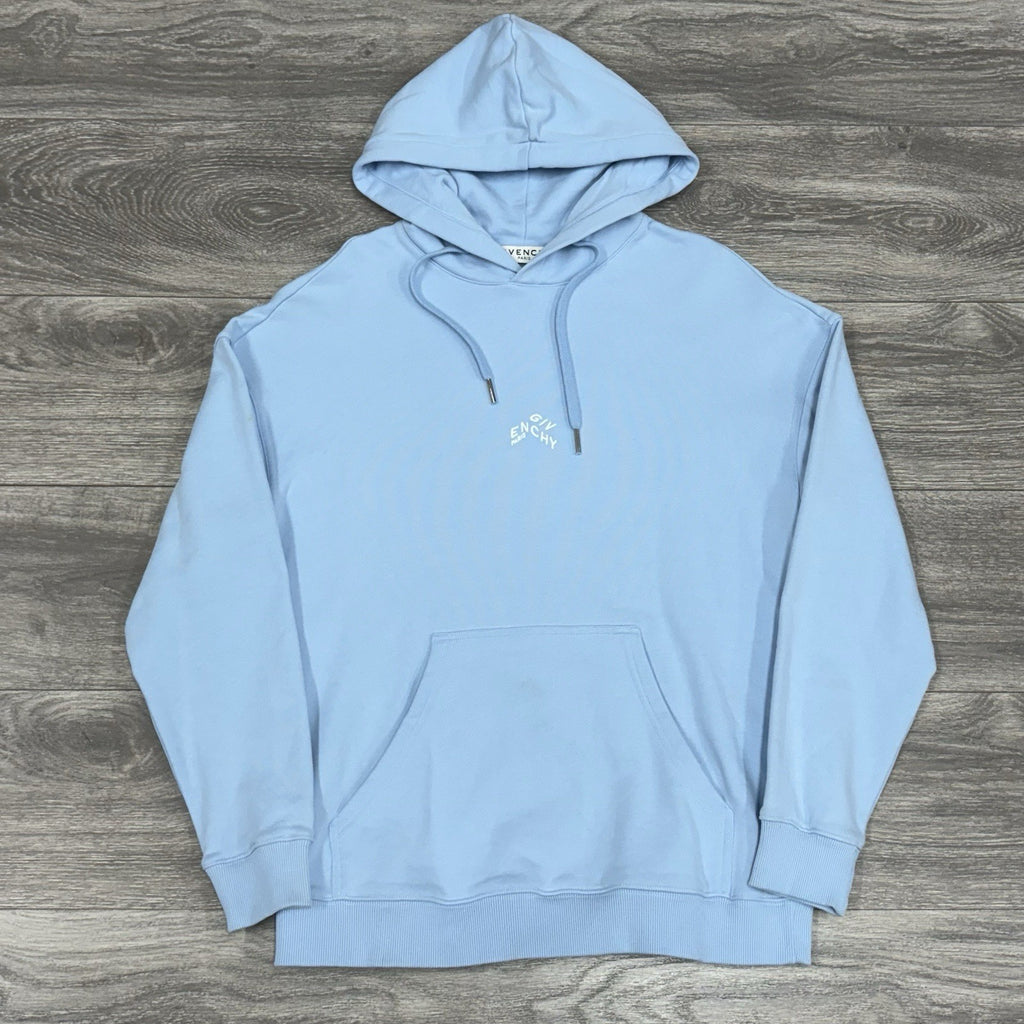 Size S - Givenchy Refracted Embroidered Hoodie ' Baby Blue ' | GREAT CONDITION!