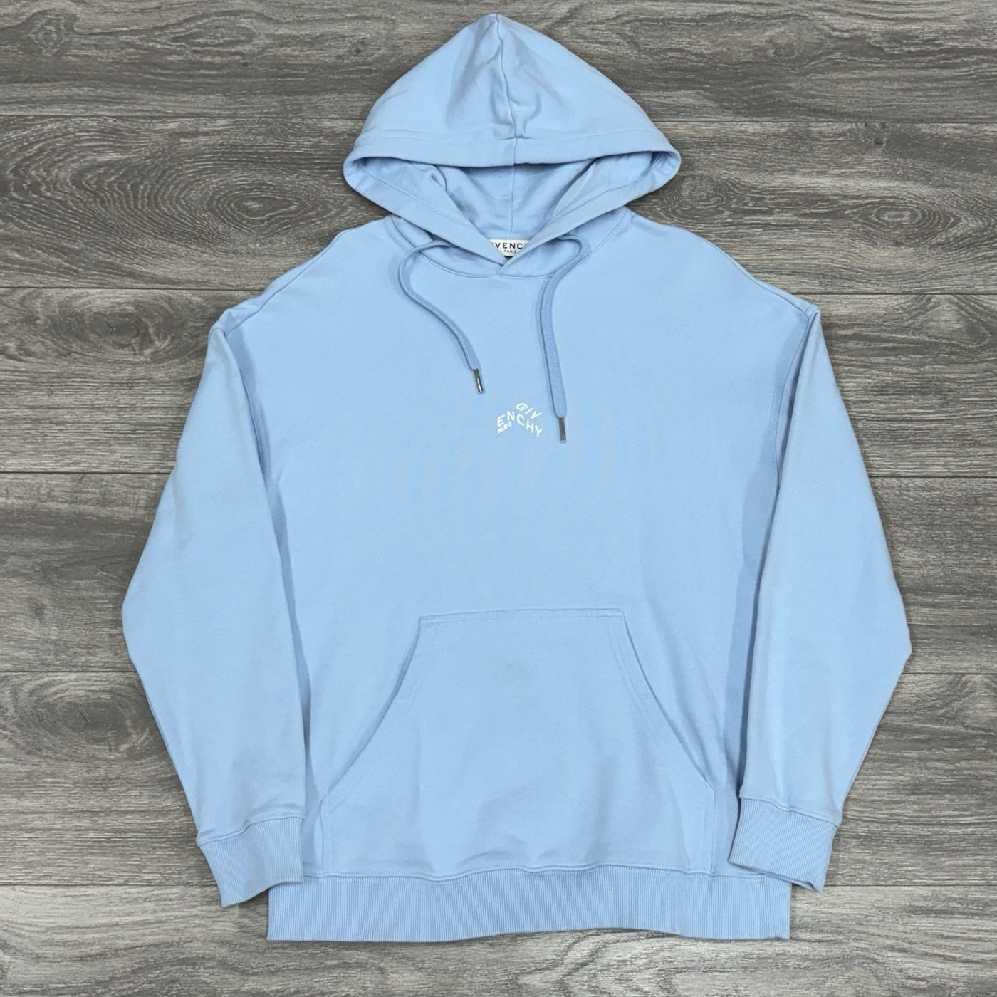 Refracted Embroidered Hoodie Baby Blue