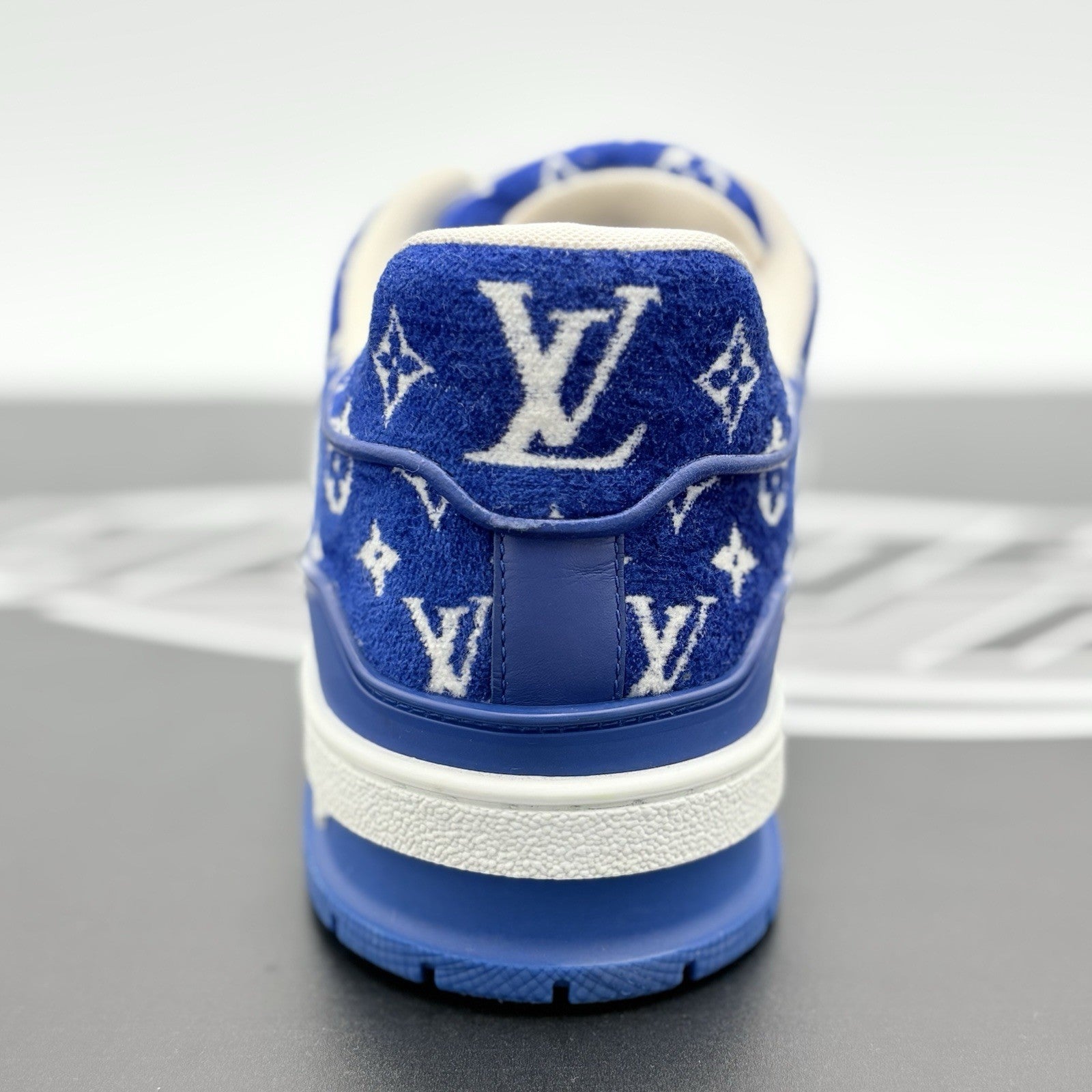 Size 8 LV (9-9.5 US) - Louis Vuitton Trainer ' Blue Monogram ' | SUPER CLEAN!