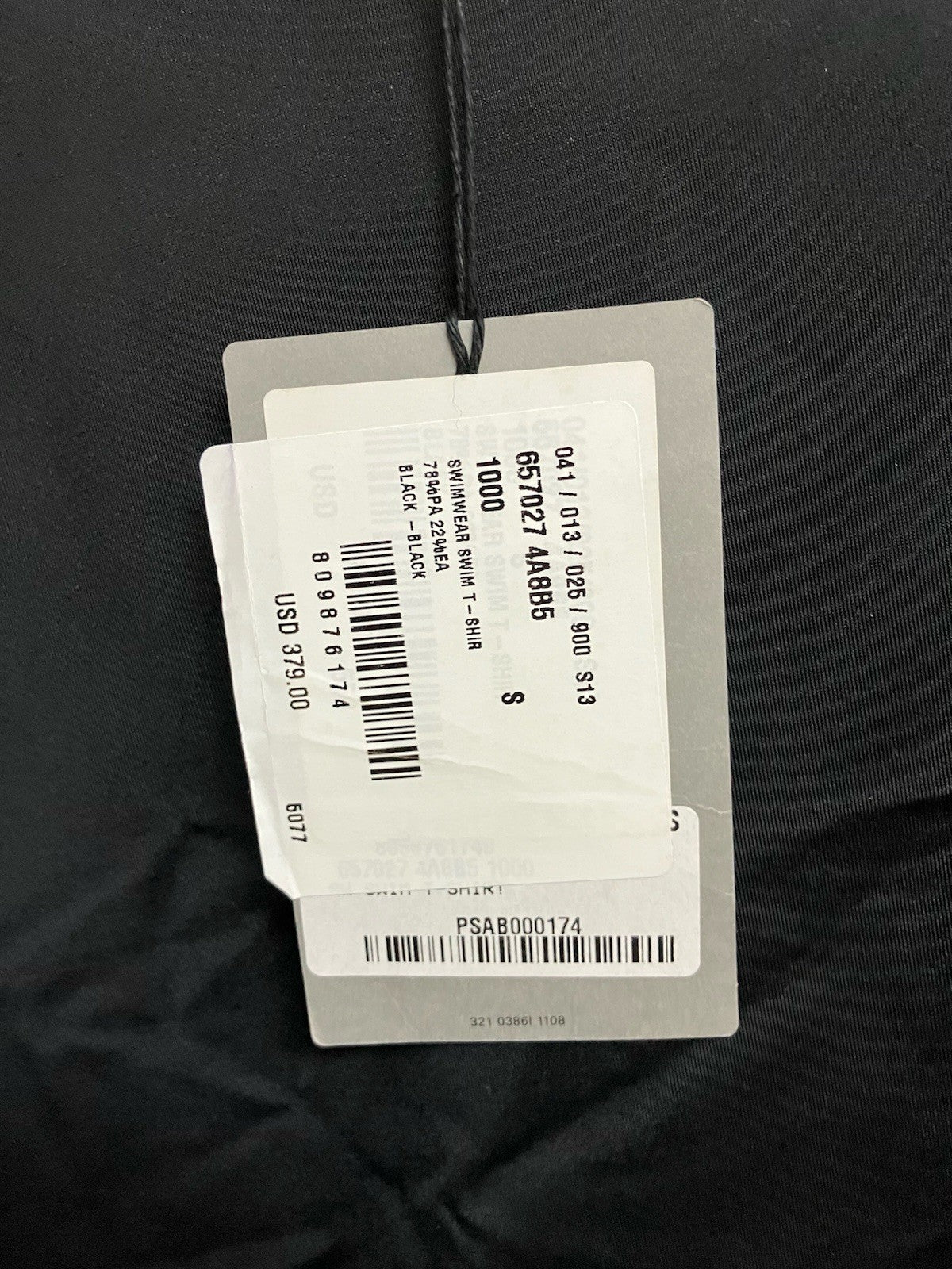 Size Small - Balenciaga Lycra Large Fit Swim Shirt ' Black ' | BRAND NEW!