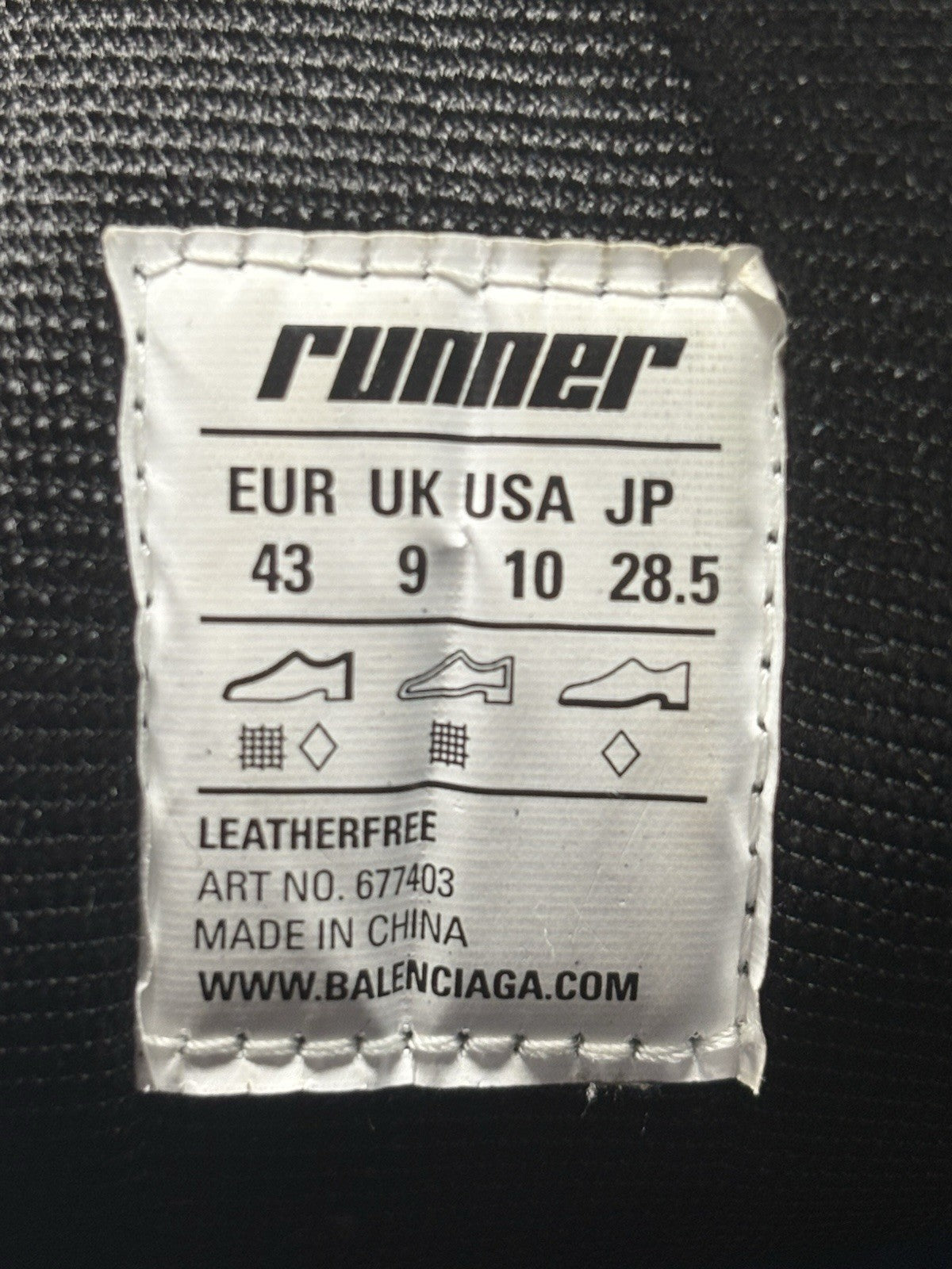 Size 43 (10 US) - Balenciaga Runner ' White, Blue ' | ONLY WORN 3x