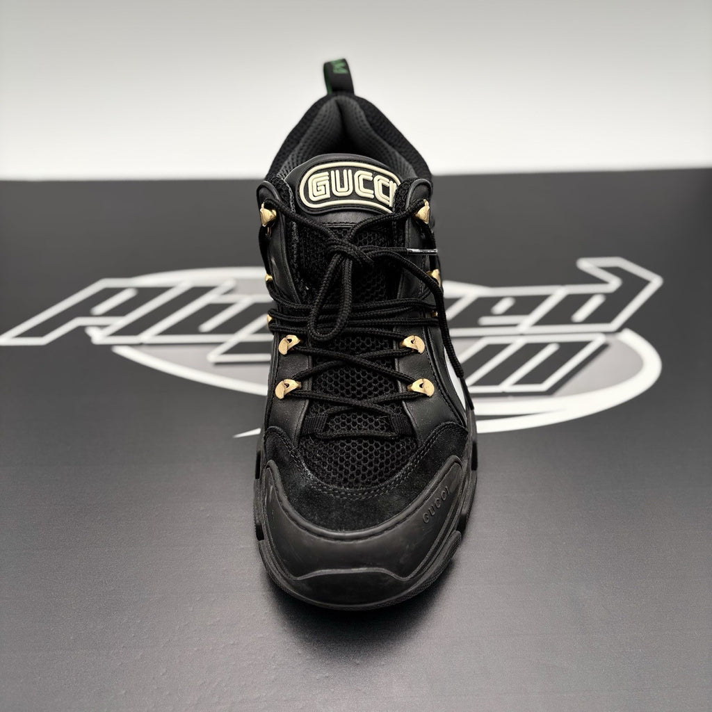 Size 8 G (8.5 US) - Gucci Flashtrek ' SEGA Black Leather ' | GOOD CONDITION!