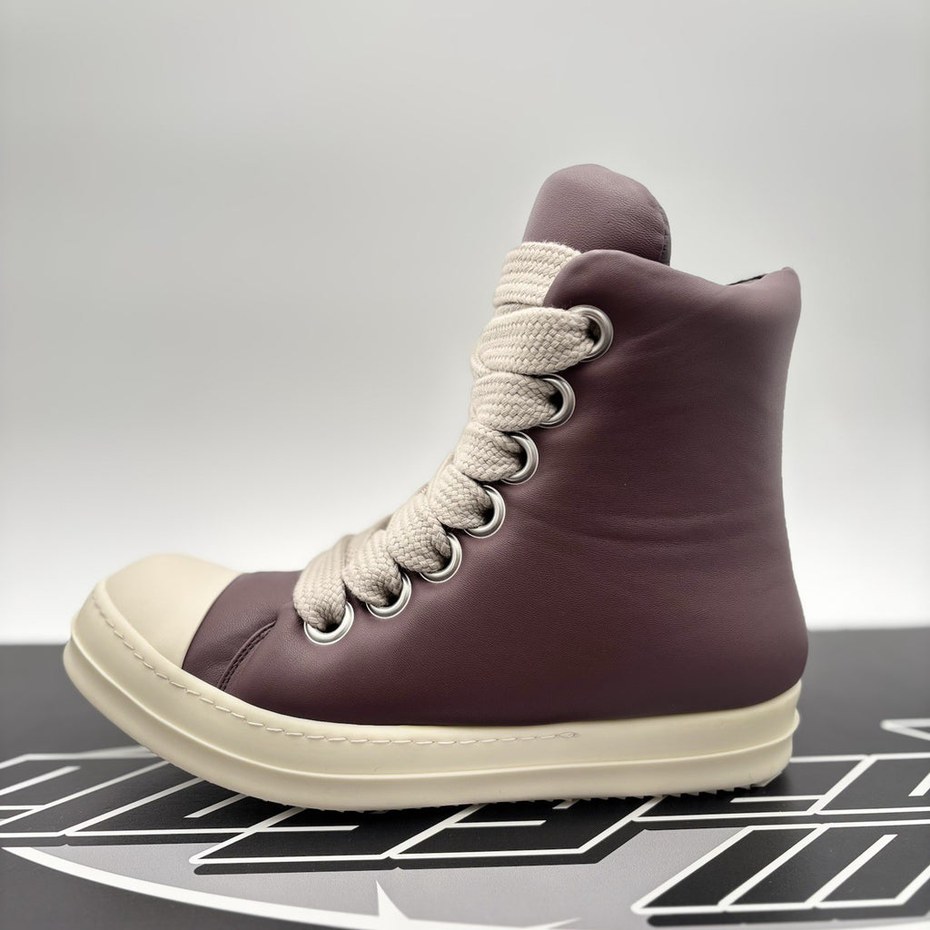 Size 41 (8 US) - Rick Owens Jumbo Lace Padded Ramones ' Amethyst ' | SUPER CLEAN