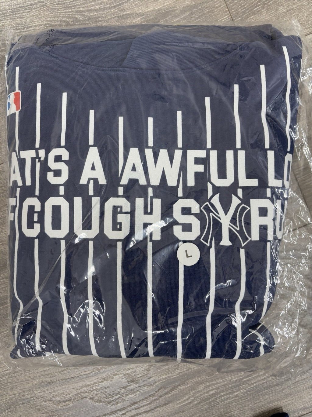 Size S - Thats A Awful Lot Of Cough Syrup Hoodie Yankees Edition ' Navy ' | NEW!