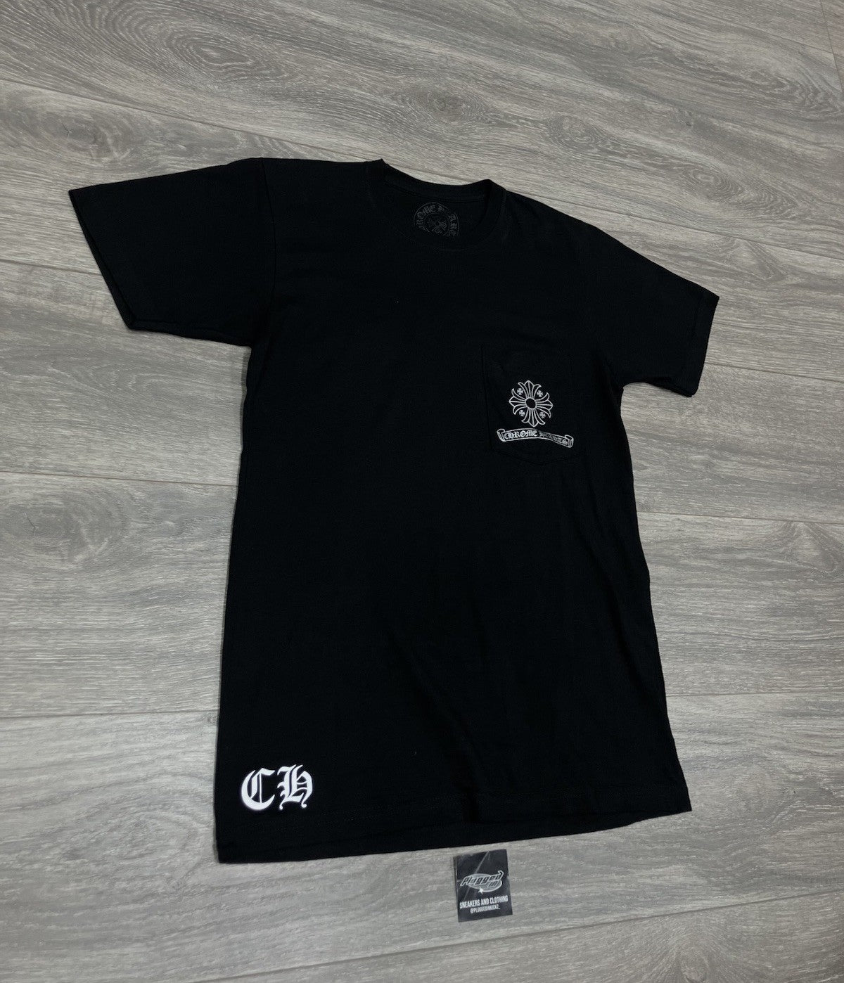 Size Small - Chrome Hearts Square Cross Pocket T-Shirt ' Black '| GOOD CONDITION