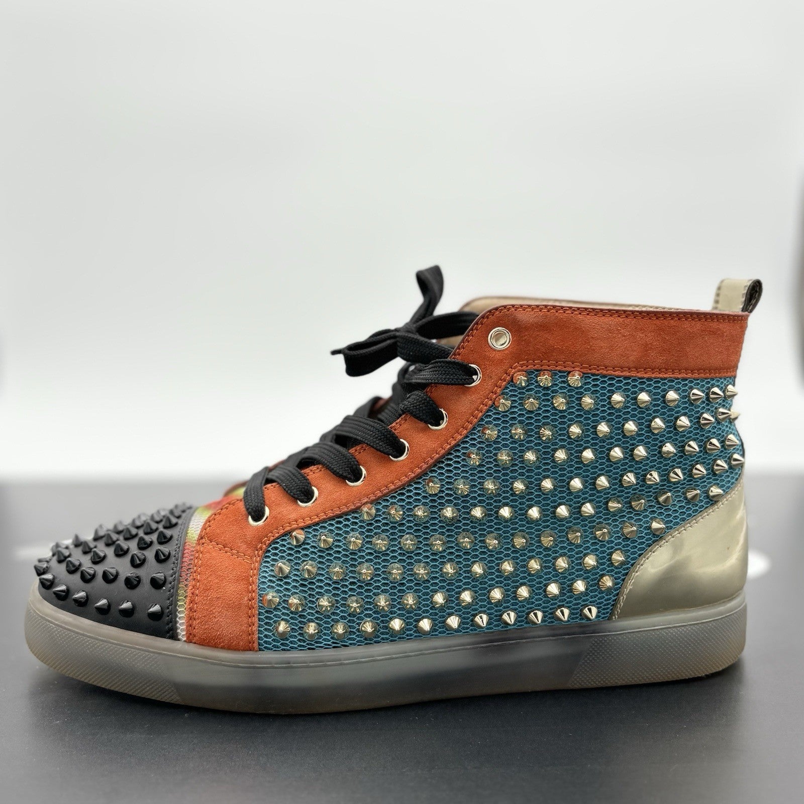 Size 45 (12 US) Christian Louboutin High Spikes ' Lux Techno ' | SUPER CLEAN!