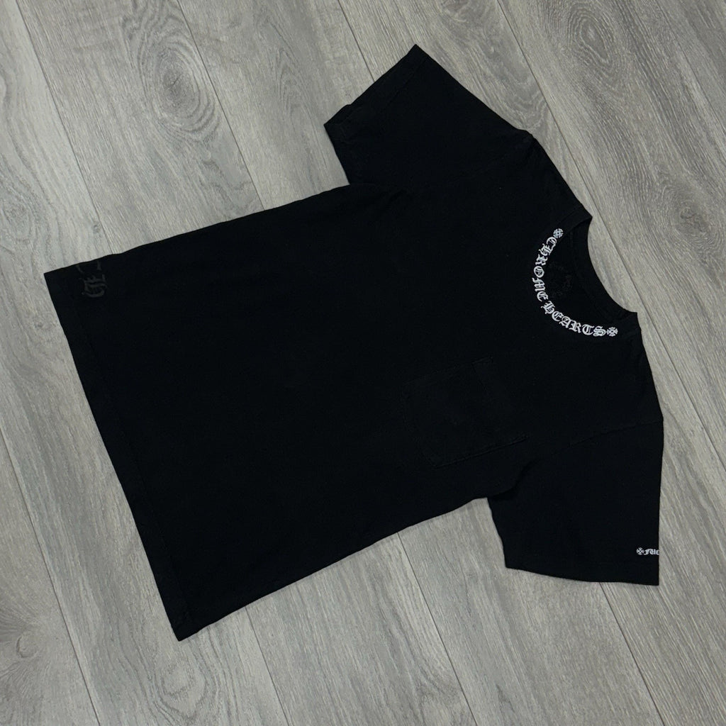Size Small - Chrome Hearts Collar Print T-Shirt ' Black White ' | GOOD CONDITION