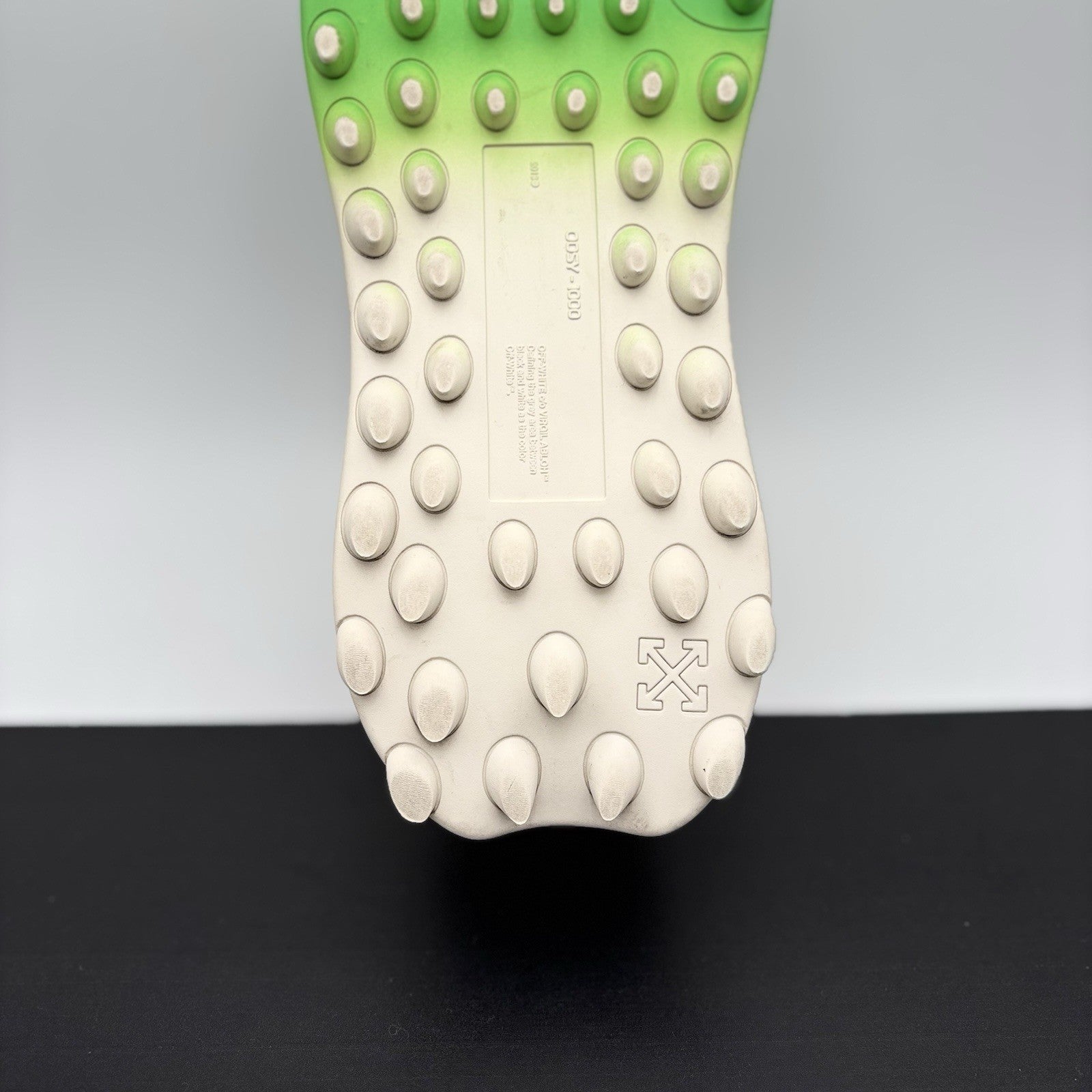 Size 45 (12 US) Off-White ODSY-1000 ' White, Green Spray Paint ' | GREAT!