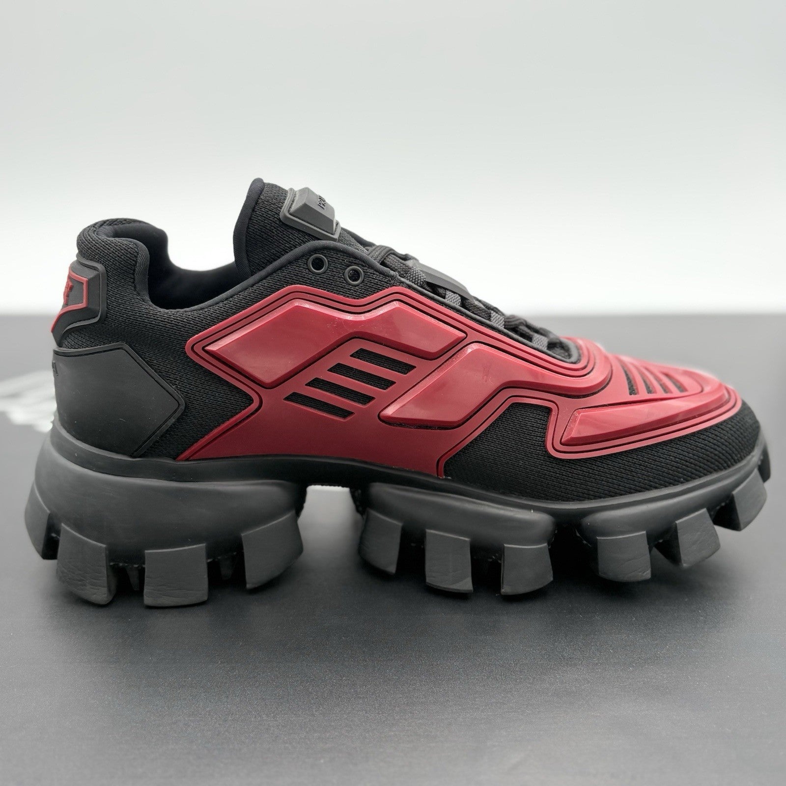 Size 7 UK (8 US) - Prada Cloudbust Thunder ' Red Black ' | SUPER CLEAN!
