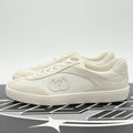 Size 9.5 G (10 US) Gucci G75 Interlocking G Suede Sneaker ' Beige White ' | NEW!