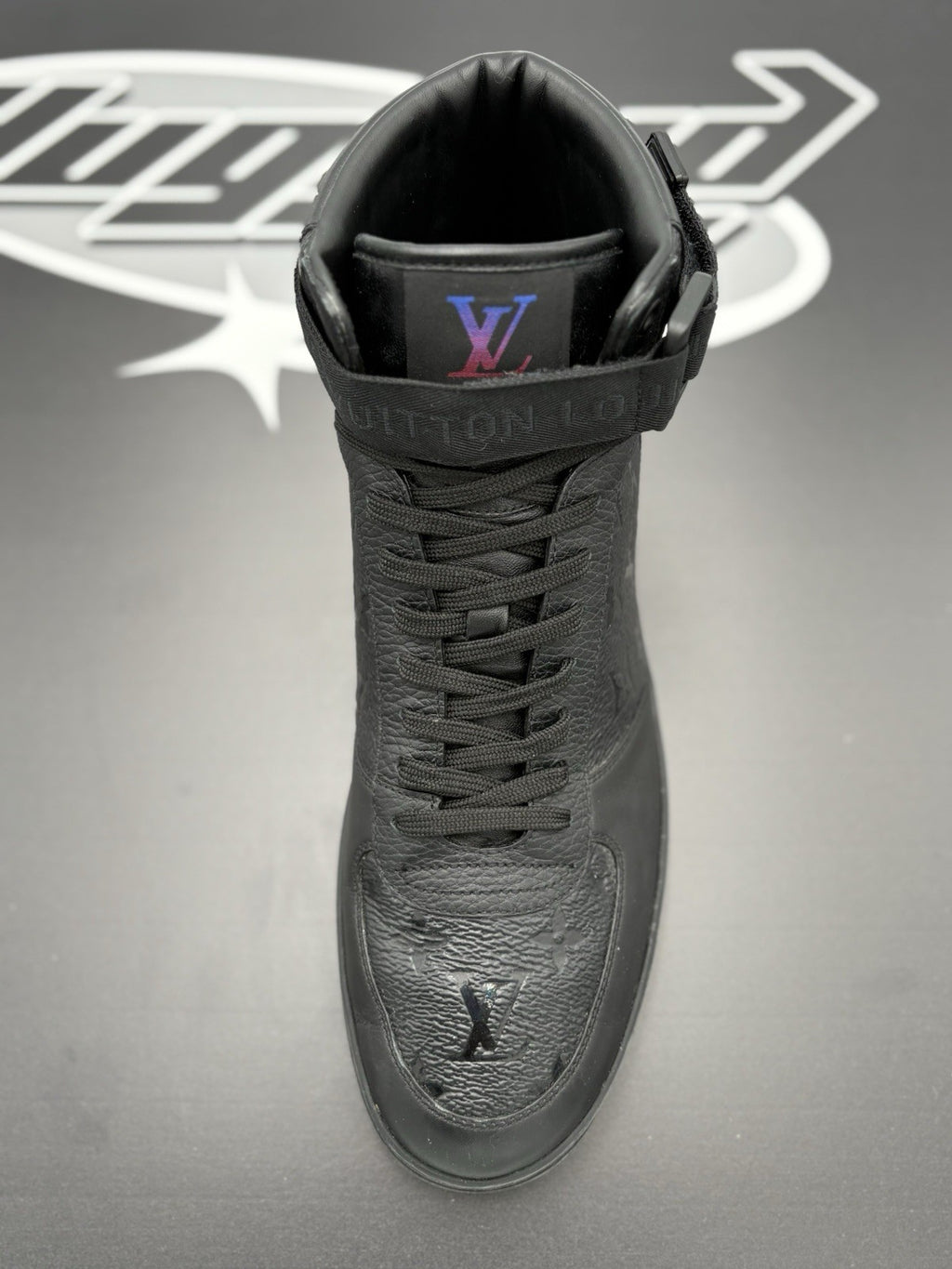 Size 7.5 LV (8.5-9 US) - Louis Vuitton Rivoli High Top ' Black ' | SUPER CLEAN!
