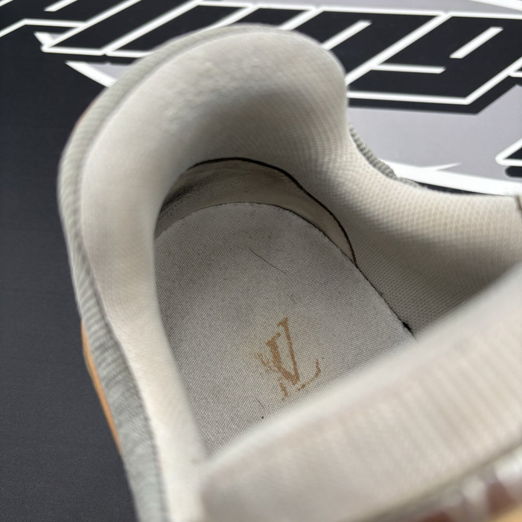 Size 6 LV (7-7.5 US ) Louis Vuitton Trainer ' Metallic, Beige '
