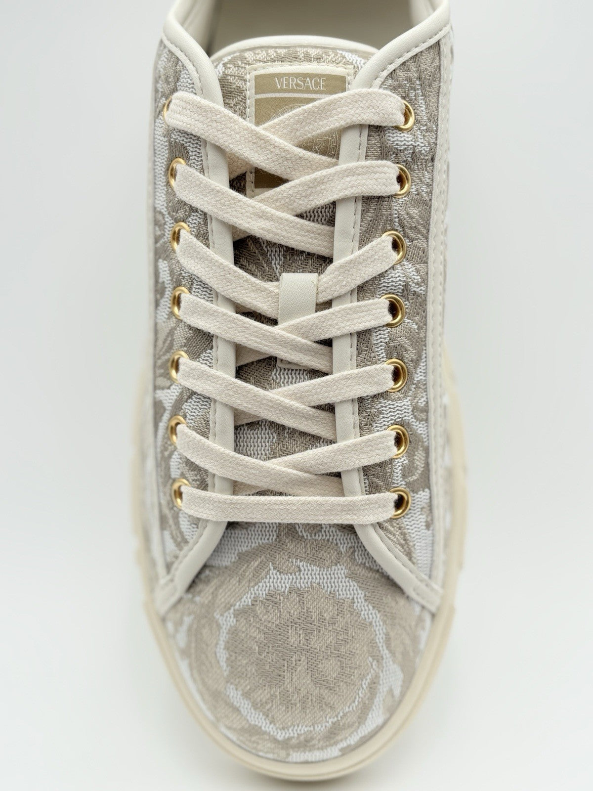 Size 44 (11 US) - Versace Barocco Greca Sneaker ' Beige Print ' | WORN ONCE!