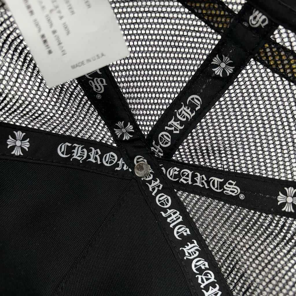Chrome Hearts Plus Cross Seal Stamp Trucker Hat ' Black ' | GOOD CONDITION!