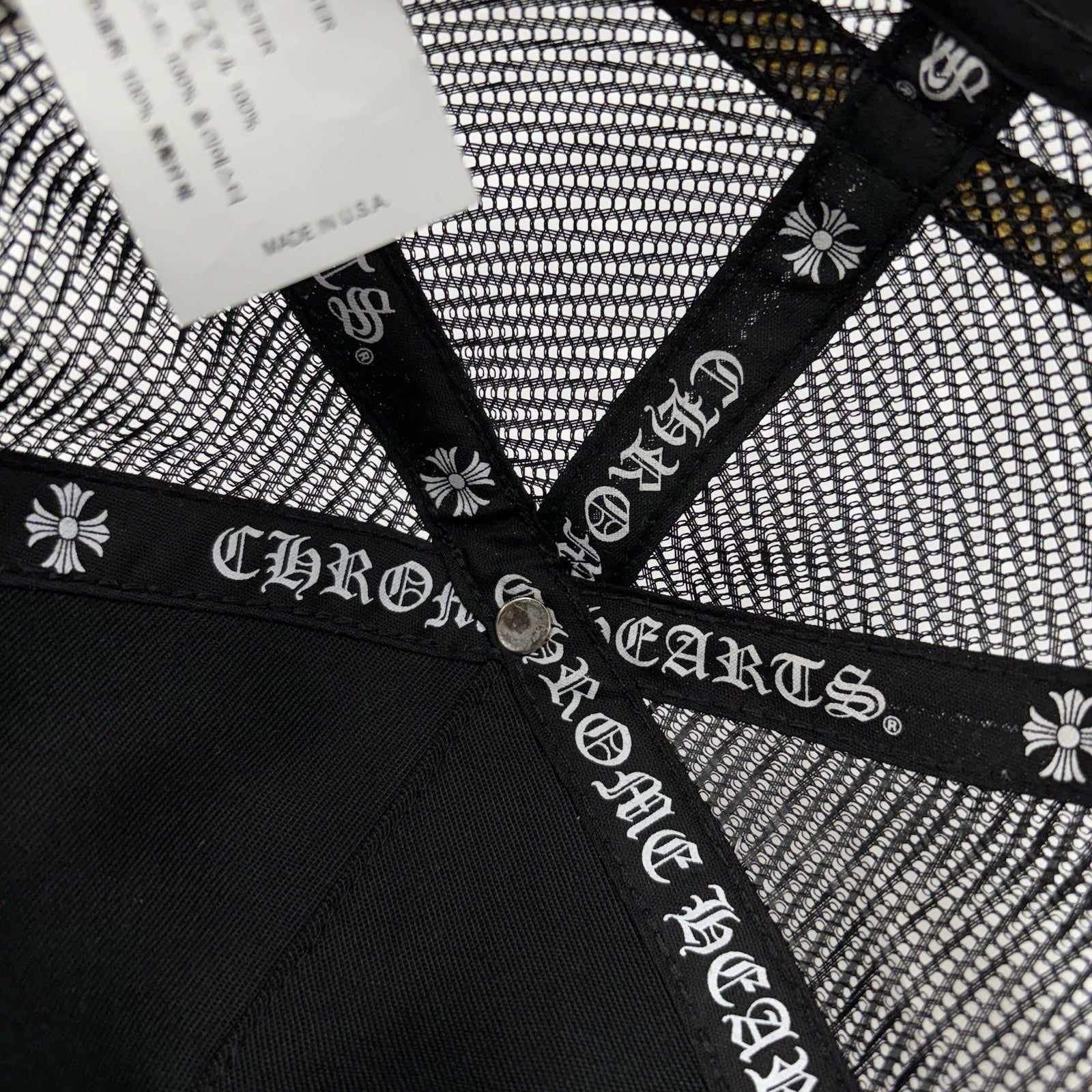 Chrome Hearts Plus Cross Seal Stamp Trucker Hat ' Black ' | GOOD CONDITION!