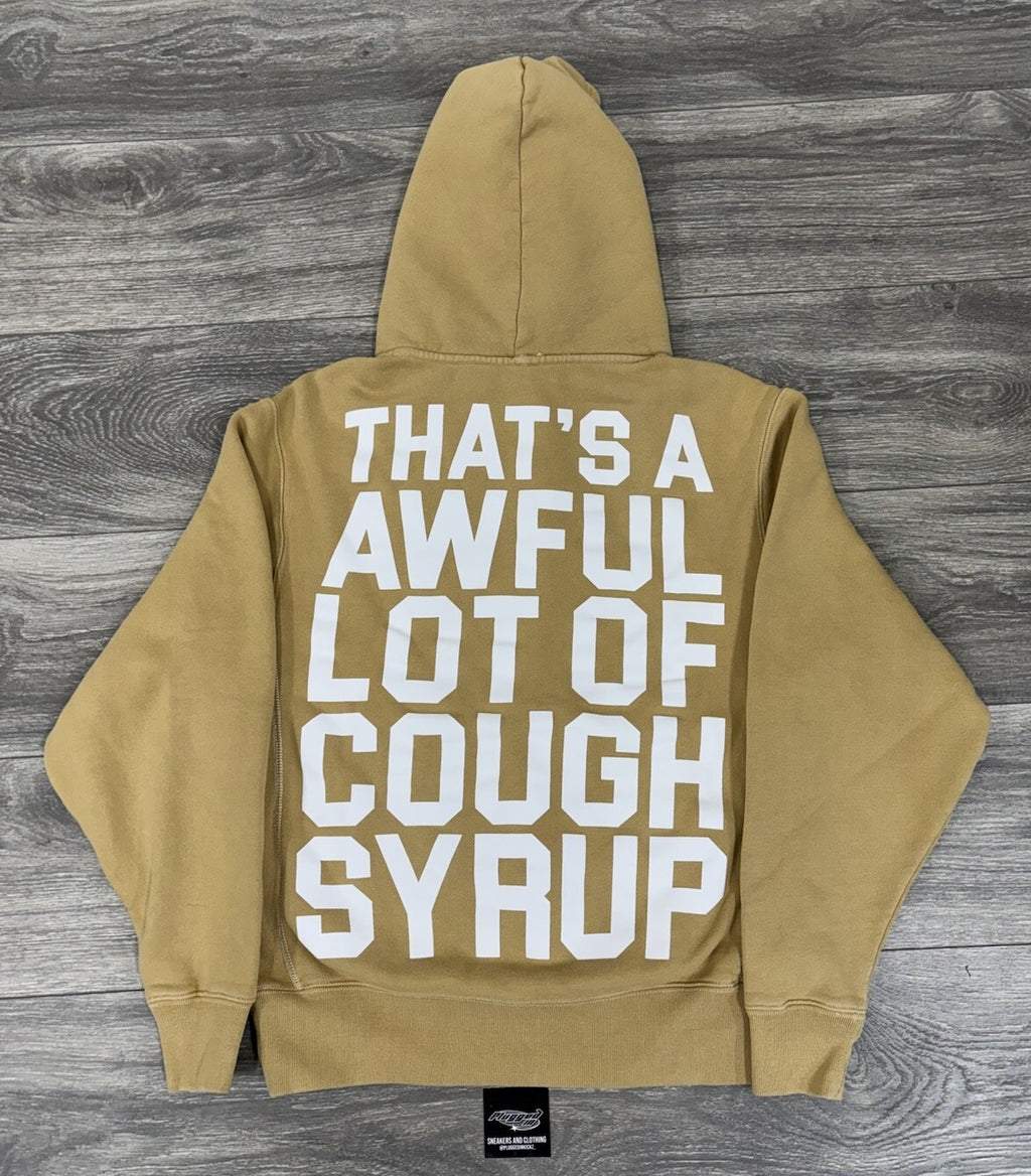 Size XS - Awful Lot Of Cough Syrup Hoodie ‘ Tan ‘ | BRAND NEW!