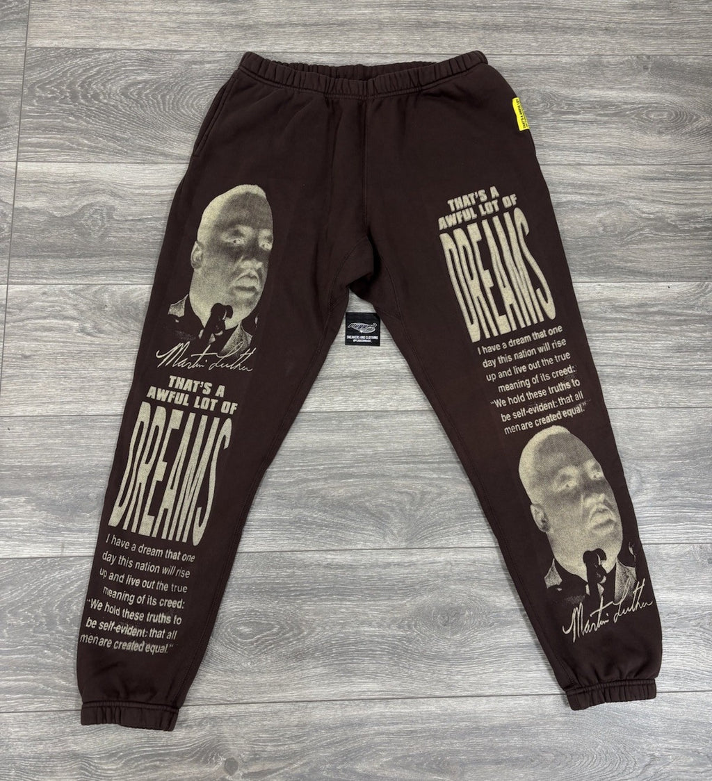Size M - That's A Awful Lot Of Cough Syrup Sweats x MLK ‘ Brown ‘ | NEW!