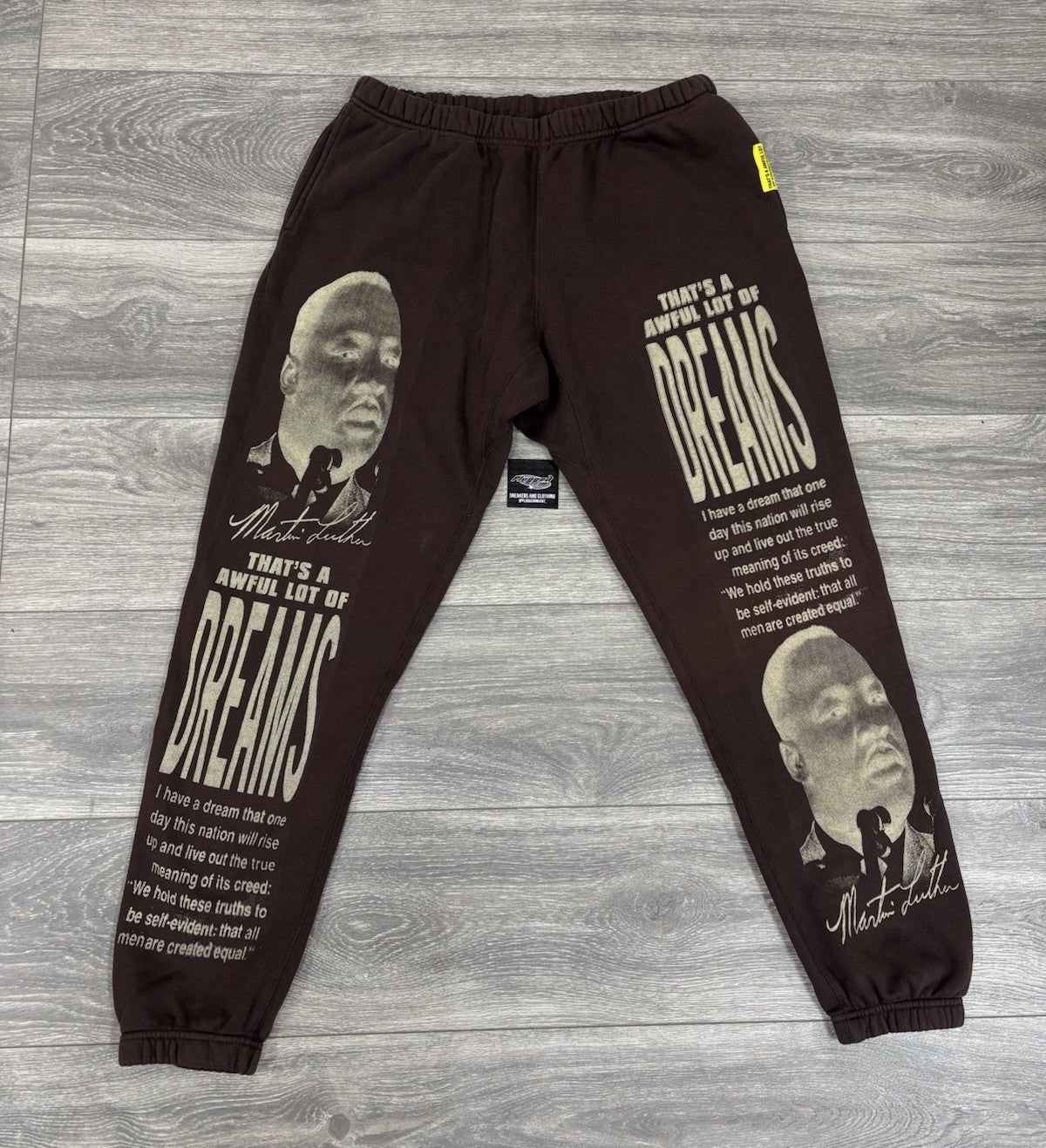 Size M - That's A Awful Lot Of Cough Syrup Sweats x MLK ‘ Brown ‘ | NEW!