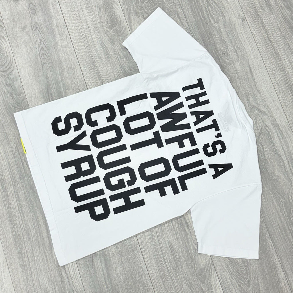 Size S - That's A Awful Lot Of Cough Syrup T-Shirt ' White Black ' | BRAND NEW!