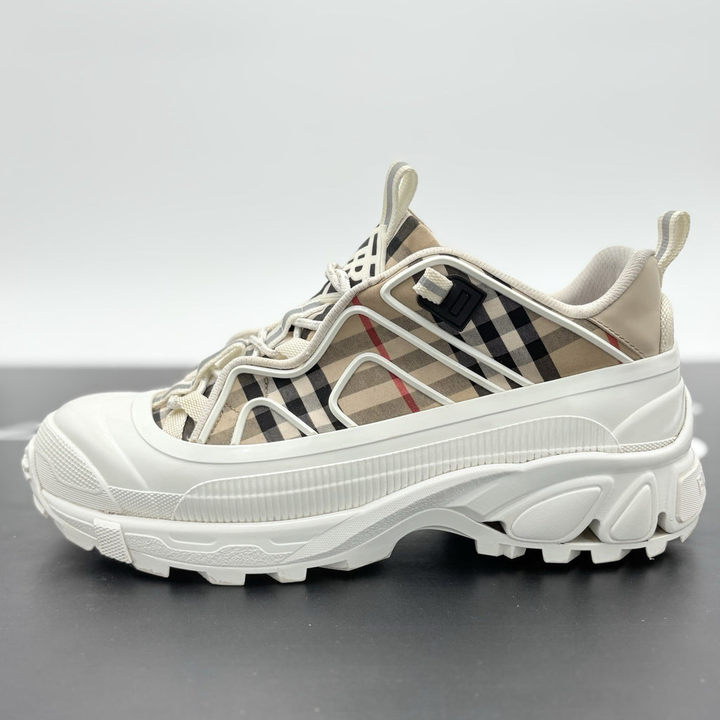 Size 43 (10 US) - Burberry Arthur Vintage Check ' Archive Beige White ' | GREAT!