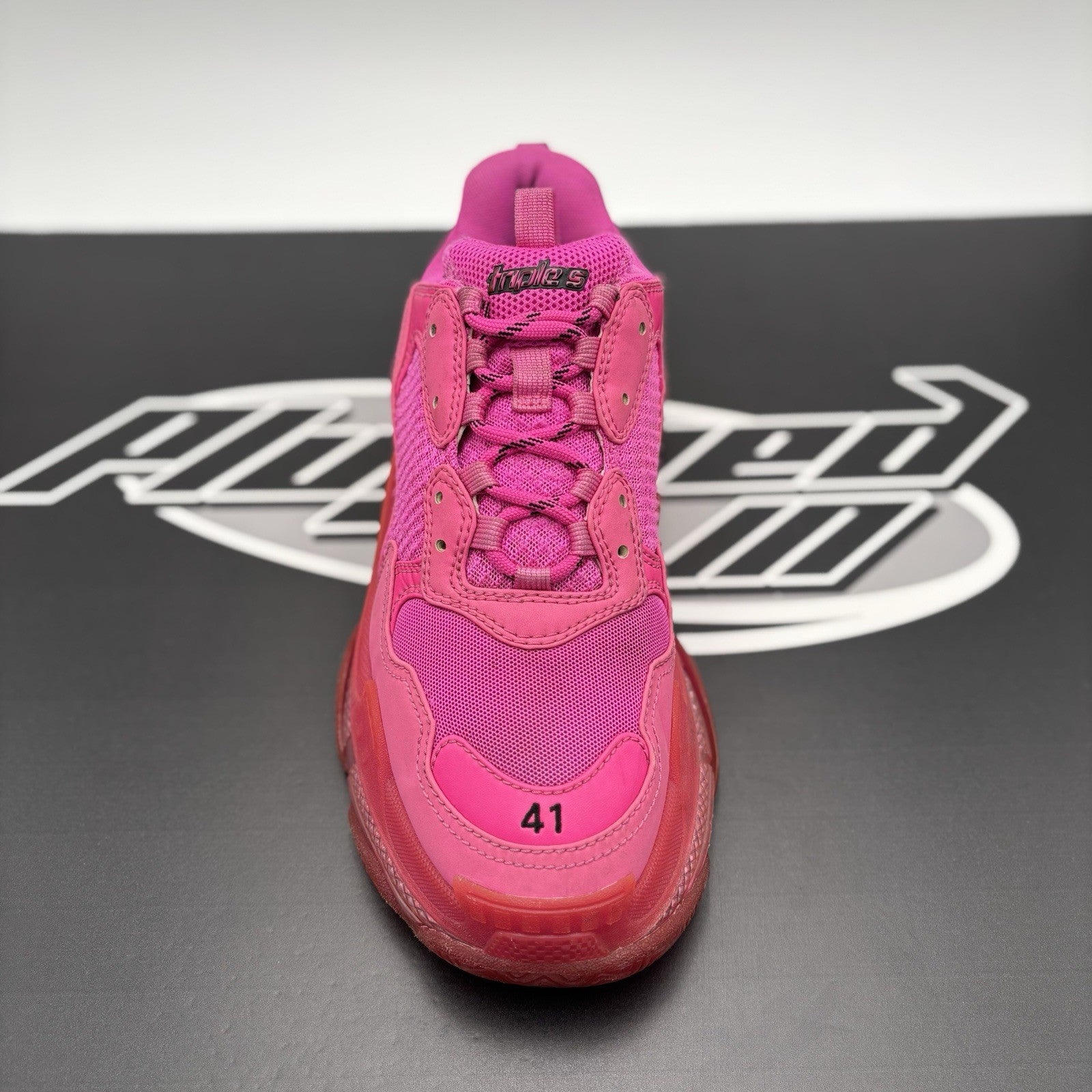 Size 41 (8 US) - Balenciaga Triple S ' Hot Pink ' | GOOD CONDITION!