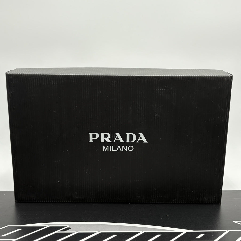 Size 11 UK (12 US) - Prada Downtown Low Leather ' Black White ' | SUPER CLEAN!