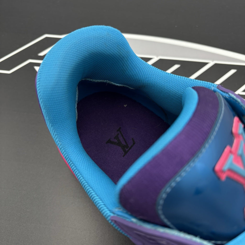 Size 11 LV (12-12.5 US) Louis Vuitton Trainer 'Purple Teal Metallic' GREAT COND!