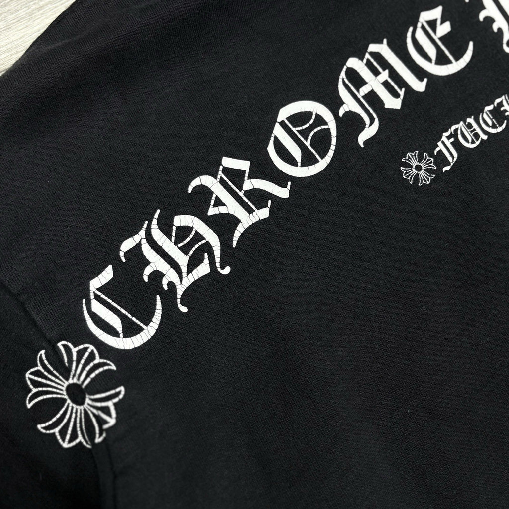 Size S - Chrome Hearts T Logo FU Shoulder Hoodie ' Black '
