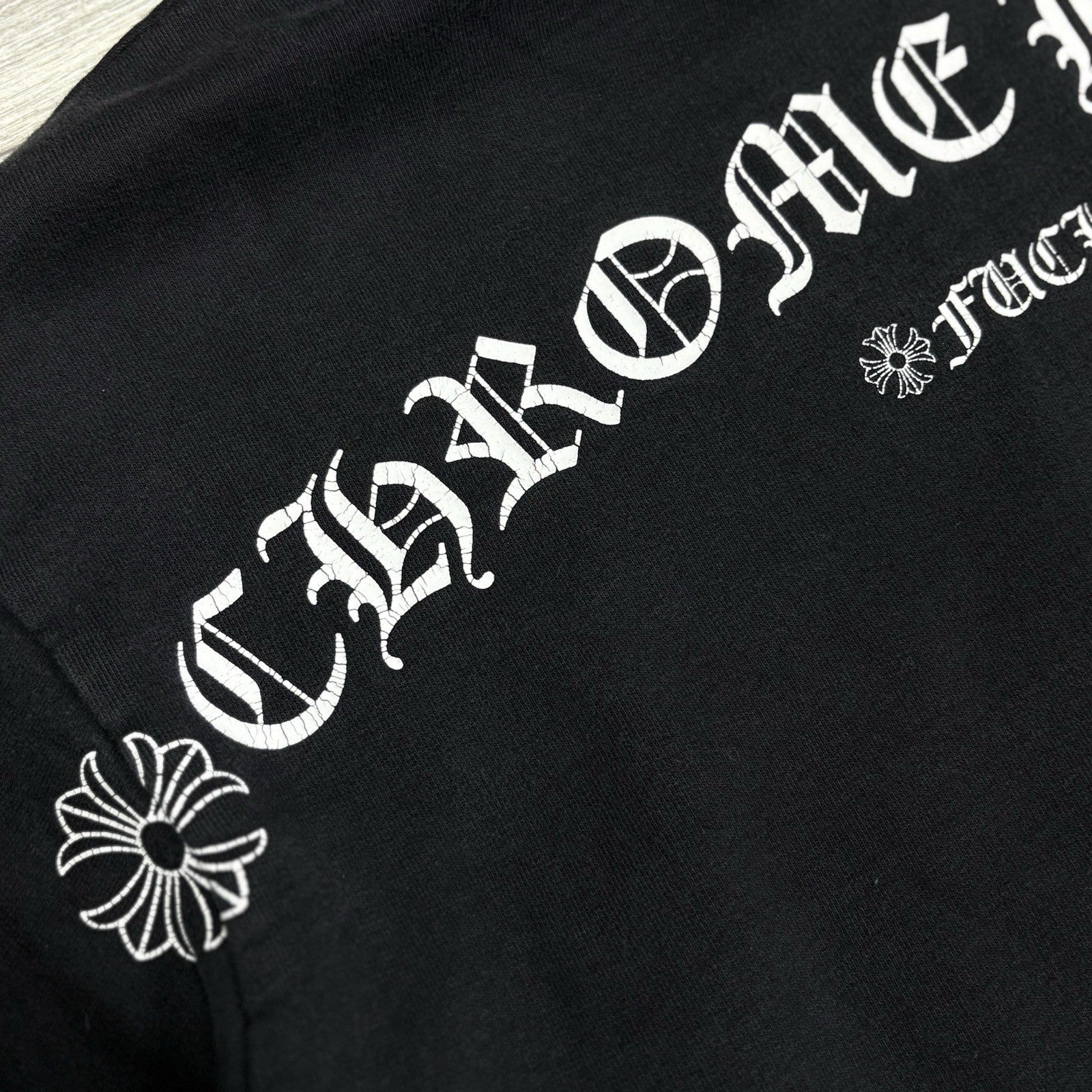 Size S - Chrome Hearts T Logo FU Shoulder Hoodie ' Black '