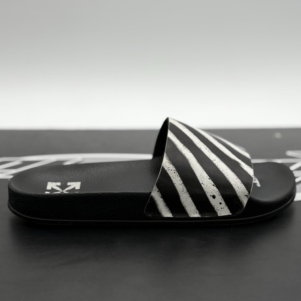 Size 42 (9 US) - Off White Black And White Slides | GOOD CONDITION!