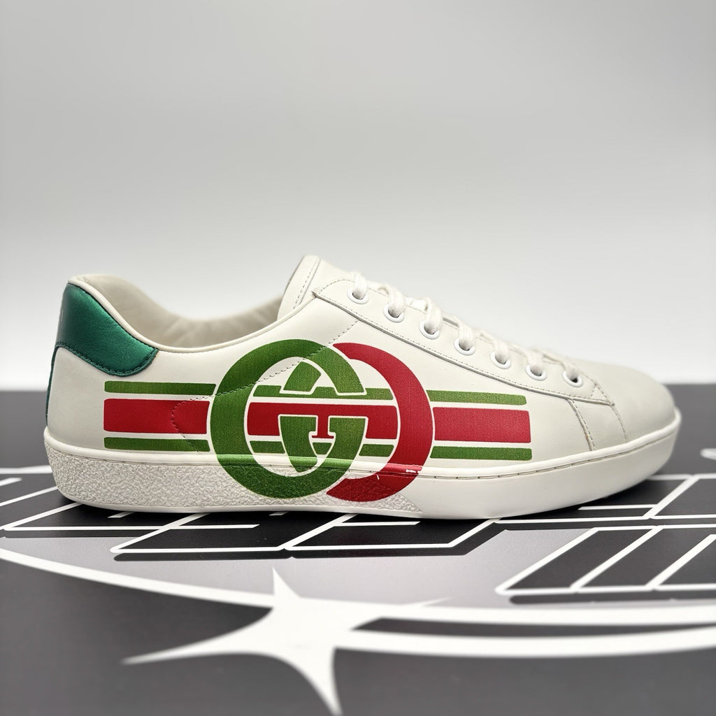 Size 7 G (7.5 US) - Gucci Ace ' Interlocking G ' | SUPER CLEAN!