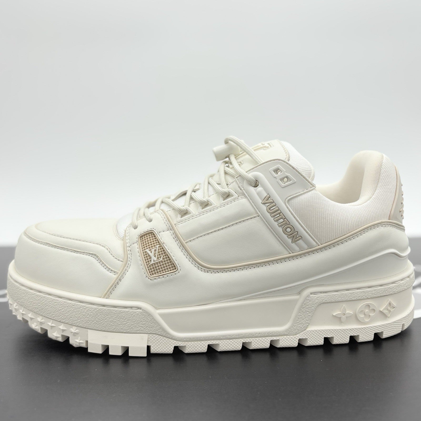 Size 10 LV (11-11.5 US) - Louis Vuitton Maxi Trainer ' White ' | WORN ONCE!