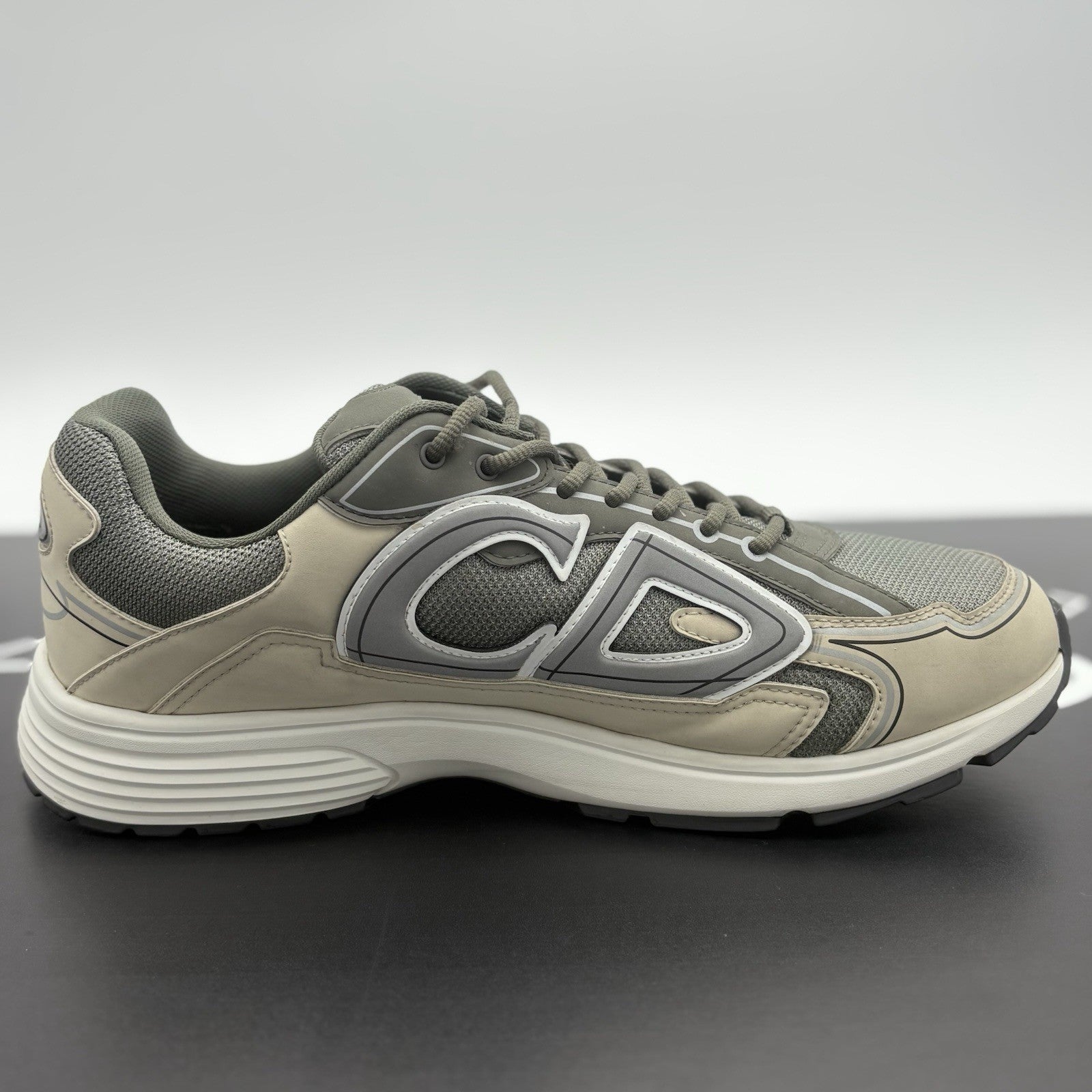 Size 46 (13 US) Dior B30 Reflective Sneaker ' Olive Green Beige ' | SUPER CLEAN