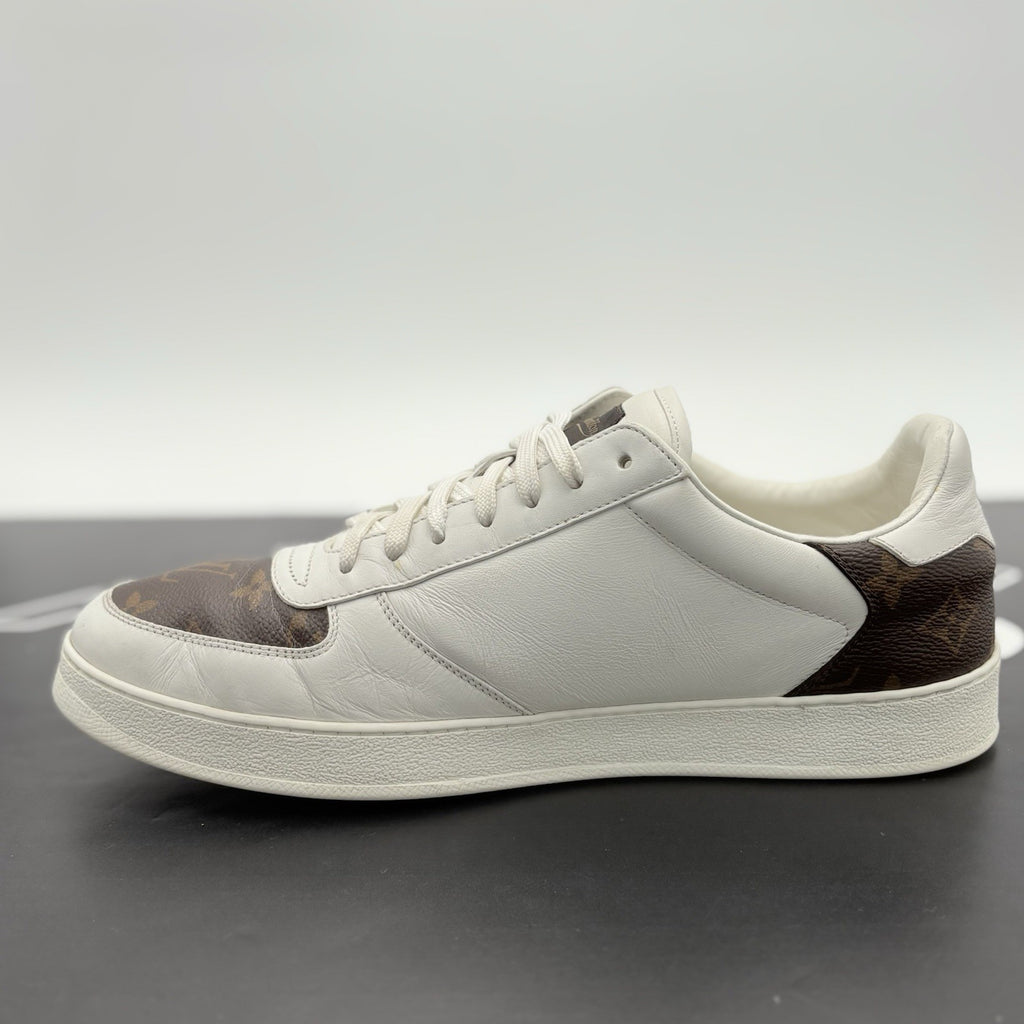 Size 9 LV (10-10.5 US) - Louis Vuitton Rivoli Leather  ' White Brown ' | GOOD!