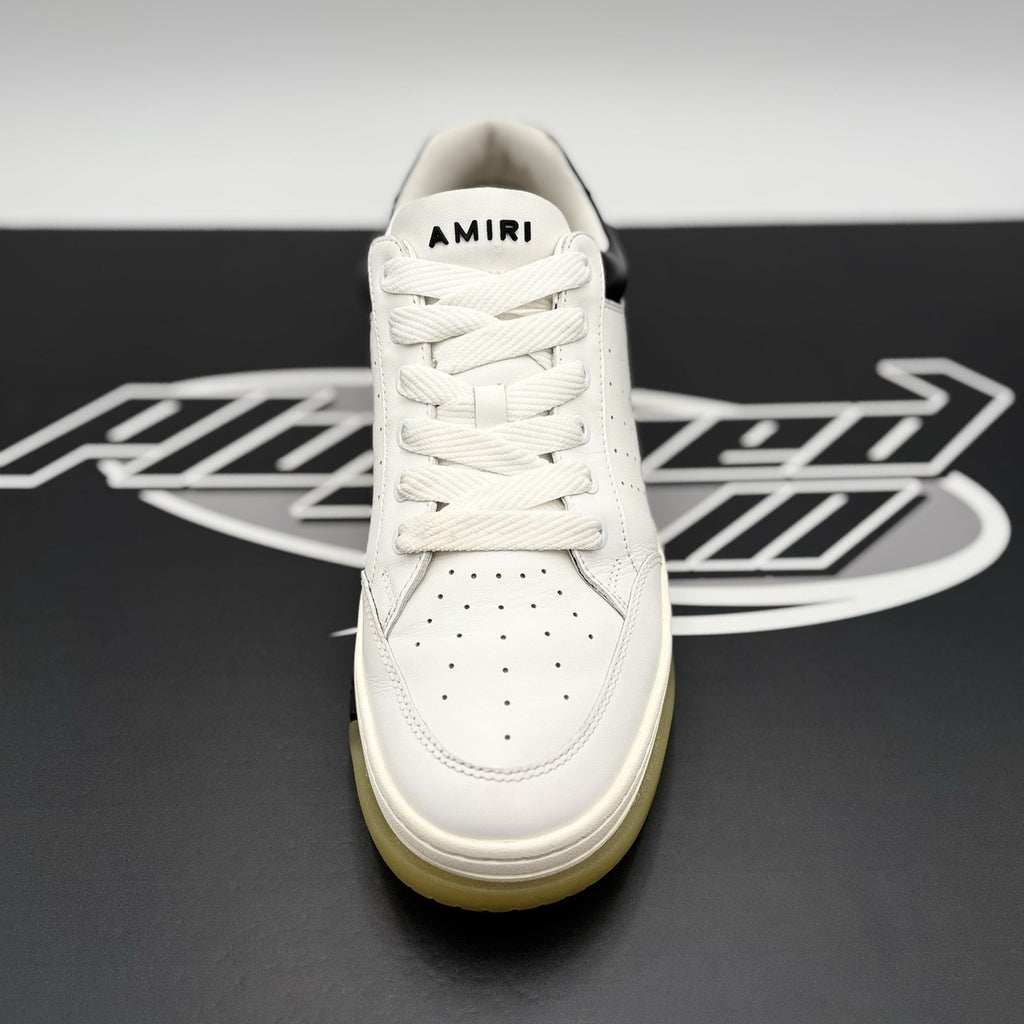 Size 43 (10US) - Amiri Stadium Low Top Sneakers ‘ White , Black ‘ | GOOD COND!