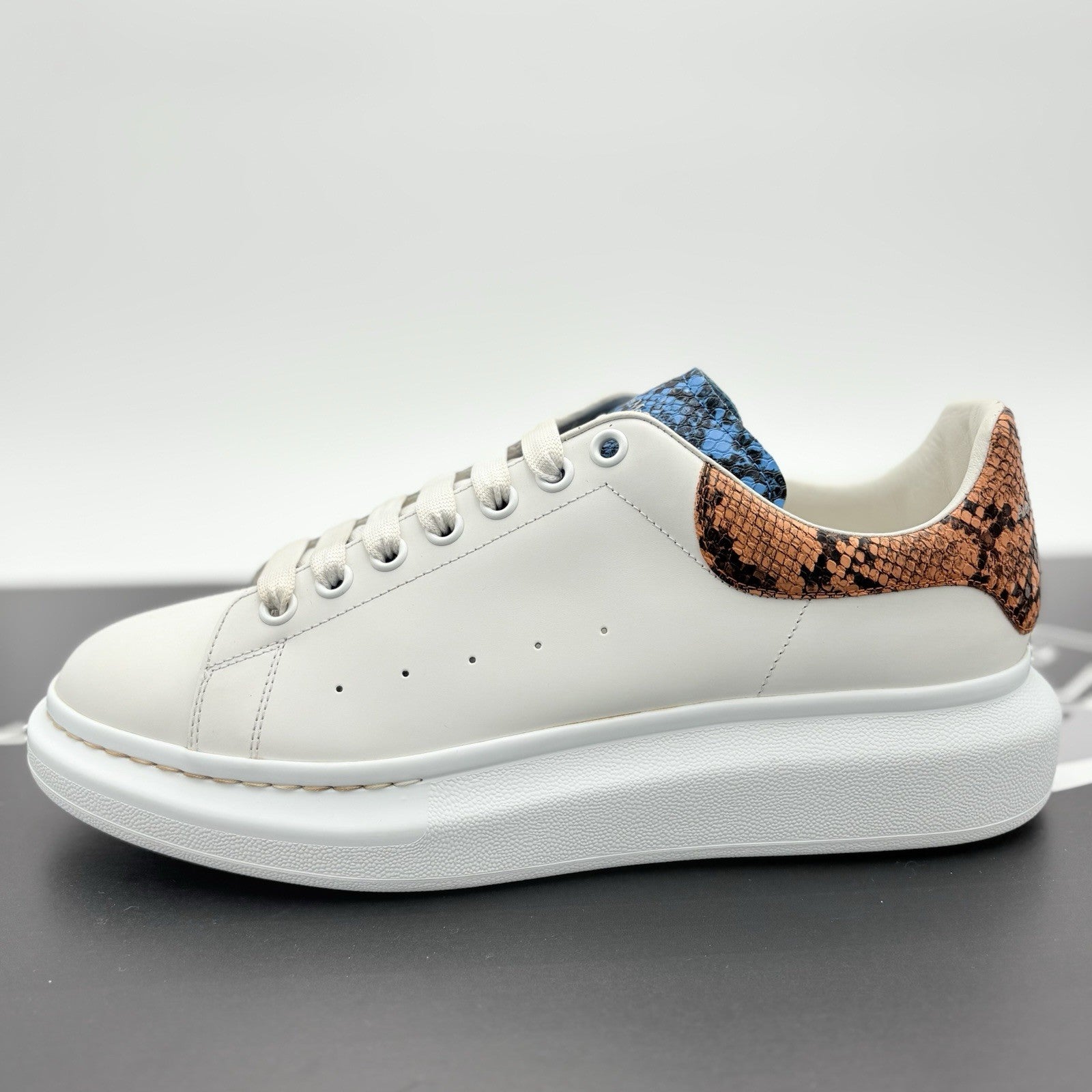 Size 45 (12US) Alexander McQueen ' White Multi Snake Print ' | ONLY WORN 1-3x