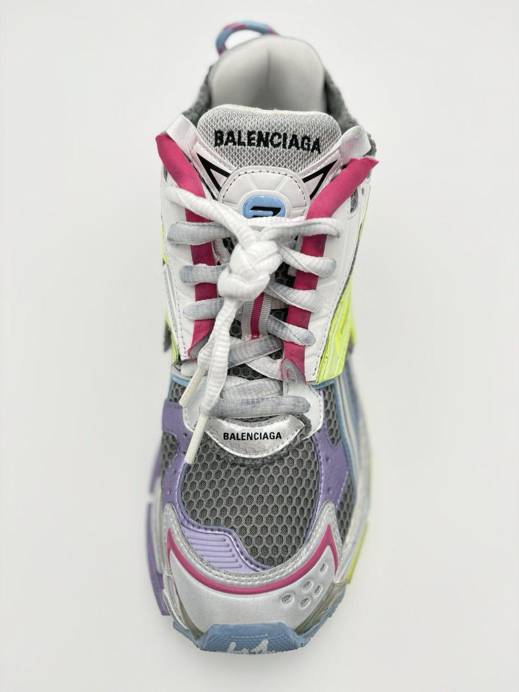Size 41 - Balenciaga Runner ' Grey Light Purple Neón Yellow White ' | NEW!